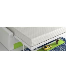 Cama Abatible Vertical con Sofá y Estante Sincronizado