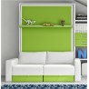 Cama Abatible Vertical con Sofá y Estante Sincronizado