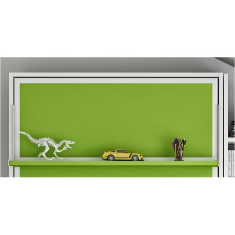 Pack Cama Abatible Vertical con Sofá, Estante Sincronizado y Colchón