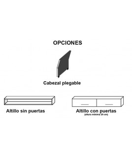 Pack Litera Abatible Horizontal con Escritorio, Altillo opcional y Colchones