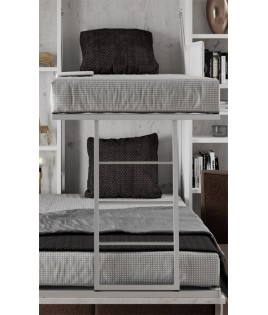Litera Abatible Vertical con cama matrimonial