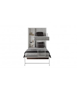 Pack Litera Abatible Vertical Matrimonial con Sofá y Colchones