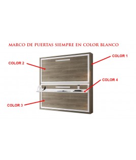 Litera Abatible Horizontal con Escritorio y opción de Altillo