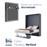 Cama Abatible Vertical con estante sincronizado