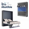 Cama Abatible Vertical con estante sincronizado y puerta Bicolor