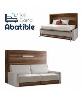 Cama Abatible Horizontal con Sofá