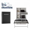 Litera Abatible Vertical con cama matrimonial
