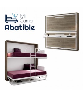 Litera Abatible Horizontal con Escritorio y opción de Altillo
