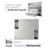 Litera Abatible Horizontal con estantes laterales
