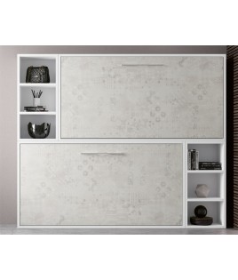 Pack Litera Abatible Horizontal con estantes laterales y Colchones 