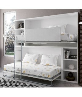 Pack Litera Abatible Horizontal con estantes laterales y Colchones 