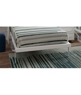 Dormitorio juvenil formado por 2 camas abatibles con escritorio, estantería y mesita