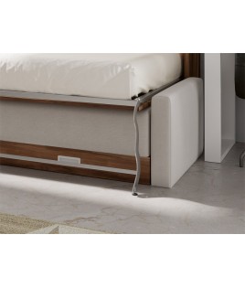 Dormitorio Juvenil formado por cama abatible matrimonial, escritorio y sofá