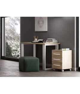 Dormitorio juvenil formado por Litera abatible, escritorio y cajonera