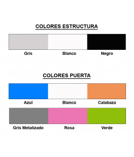 Cama Abatible vertical metálica disponible en diferentes colores