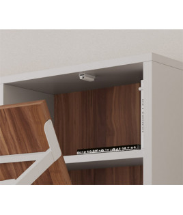 Librería con mesa de estudio abatible