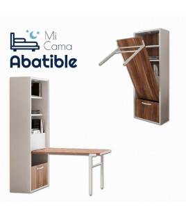 Librería con mesa de estudio abatible
