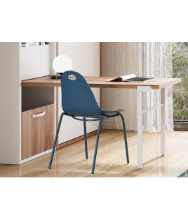 Dormitorio juvenil formado por cama abatible y estantería con mesa de estudio abatible