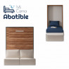 Cama Abatible Vertical con Sofá, apertura de patas por gravedad 