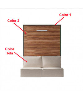 Pack Cama Abatible Vertical con Sofá y Colchón Viscoelastico