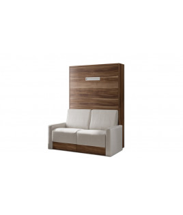 Pack Cama Abatible Vertical con Sofá, Apertura Eléctrica y Colchón Viscoelástico