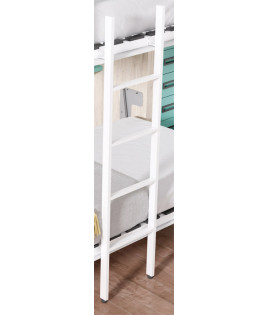 Dormitorio juvenil formado por litera abatible, estantería y xifonier