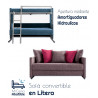 Sofá convertible en litera.