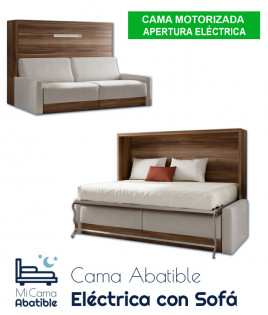 Cama Abatible Horizontal con Sofá y Apertura Eléctrica