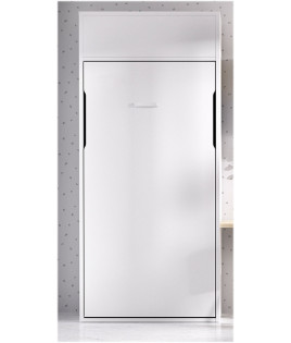 Dormitorio juvenil formado por cama abatible individual con altillo y escritorio