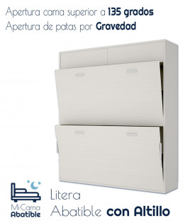 Litera Abatible Horizontal con altillo.