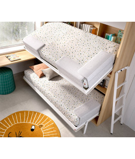 Pack Litera Abatible Horizontal con altillo y Colchones Ref CAY44000