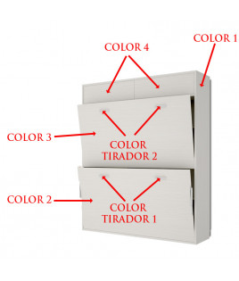 Pack Litera Abatible Horizontal con altillo y Colchones Ref CAY44000