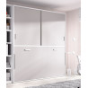 Cama Abatible Horizontal con armario superior