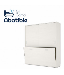 Cama Abatible Horizontal con armario superior