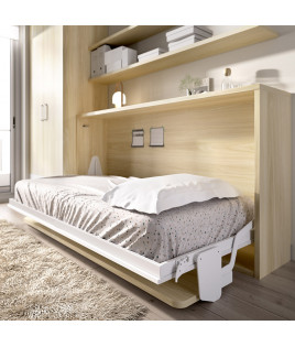 Pack Cama Abatible Horizontal con escritorio y Colchón