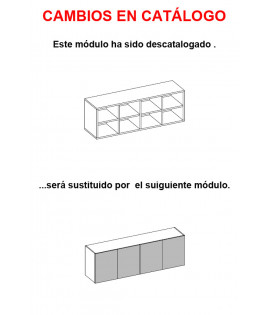 Dormitorio juvenil formado por cama abatible matrimonial con estantería superior y armario