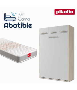 Pack Cama Abatible Vertical con Altillo y Colchón