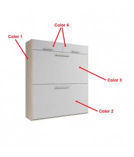 Pack Litera Abatible Horizontal con Altillo y Colchones