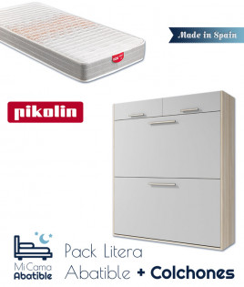 Pack Litera Abatible Horizontal con Altillo y Colchones