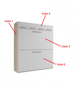 Litera Abatible Horizontal con Altillo y posibilidad de patas automáticas