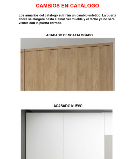 Dormitorio juvenil formado por cama abatible vertical matrimonial con altillo y armarios a los lados