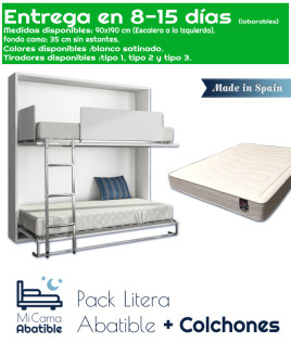 Pack Litera Abatible Horizontal y Colchones