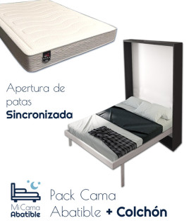 Pack Cama Abatible Vertical y Colchón