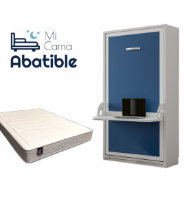 Pack Cama Abatible Vertical con Escritorio y Colchón Ref CAN61000
