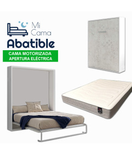 Pack Cama Abatible Vertical con apertura eléctrica motorizada y Colchón Viscoelástico