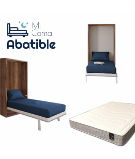 Pack Cama Abatible Vertical con Sofá y Colchón Viscoelastico