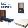 Pack Cama Abatible Vertical con Sofá y Colchón Viscoelastico