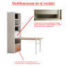 Librería con mesa de estudio abatible