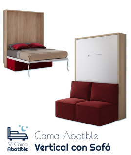 Cama Abatible Vertical con Sofá