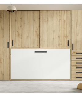 Cama Abatible en medidas individuales y matrimoniales con armario de puertas correderas